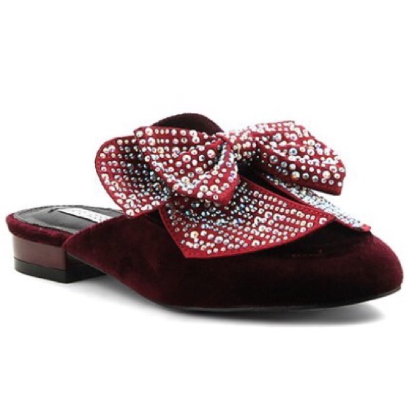 Shoes - Jeweled bow mules